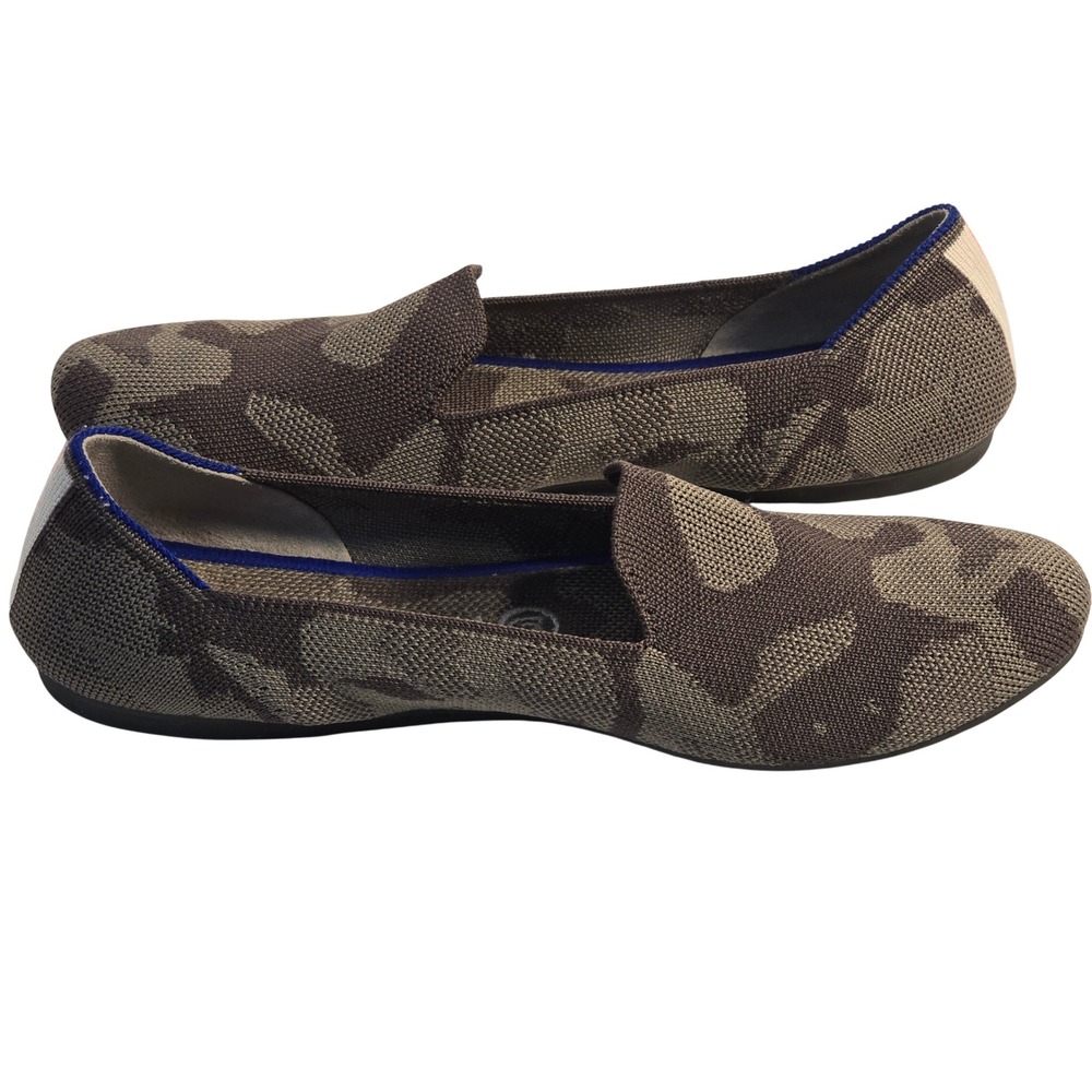 NEW Rothys The Loafer MINK Grey Camo Knit Flat Shoes Womens 9 Soft Slip On - Picture 6 of 13